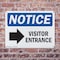 Signmission Visitor Entrance Right Arrow OSHA Notice Sign, Plastic, 10in W x 7in L, 2PK OS-2PACK-NS-P-710-L-18880 - alternate 3